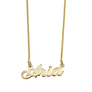 Aria Name Necklace gold