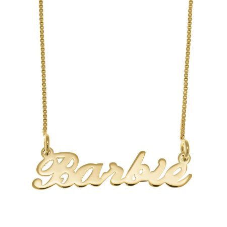 Barbie Name Necklace in 18K Gold Plating