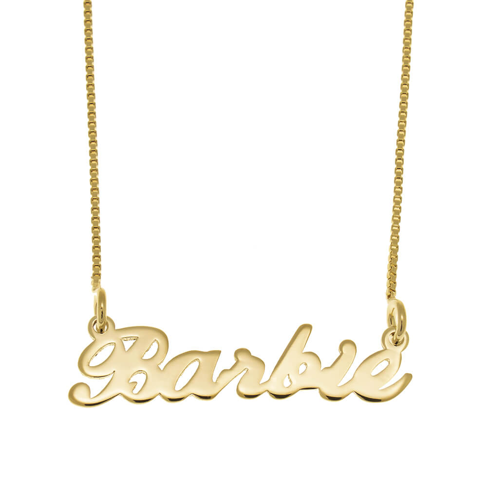 Barbie Name Necklace in 925 Sterling Silver