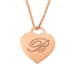 Big Heart Initial Necklace