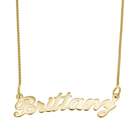 Brittany Name Necklace in 18K Gold Plating