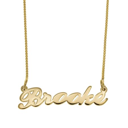 Brooke Name Necklace in 18K Gold Plating