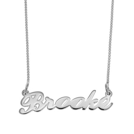 Brooke Name Necklace in 925 Sterling Silver