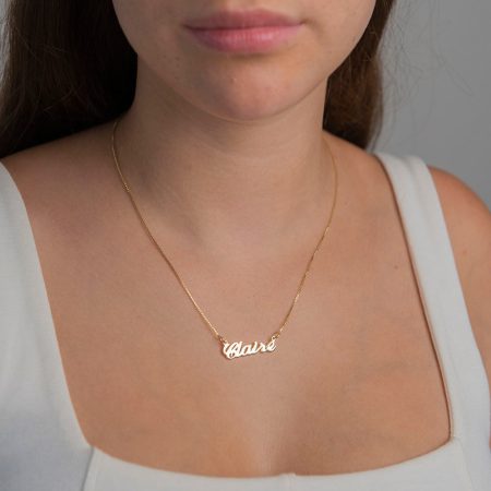 Claire Name Necklace-2 in 18K Gold Plating