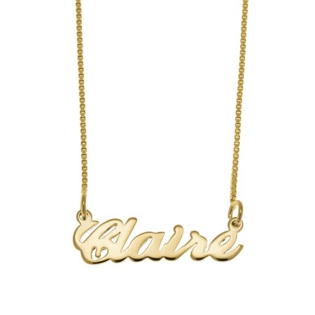 Claire Name Necklace in 18K Gold Plating