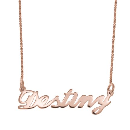 Destiny Name Necklace in 18K Rose Gold Plating