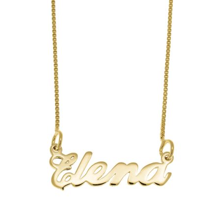 Elena Name Necklace in 18K Gold Plating