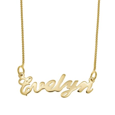 Evelyn Name Necklace in 18K Gold Plating