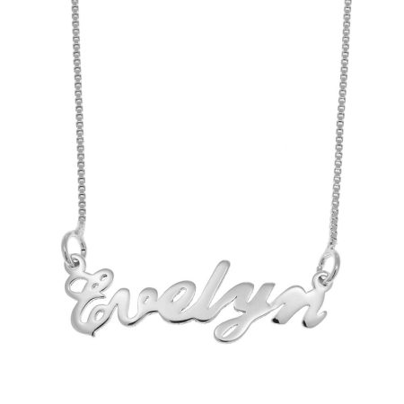 Evelyn Name Necklace in 925 Sterling Silver