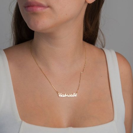 Gabrielle Name Necklace-2 in 18K Gold Plating