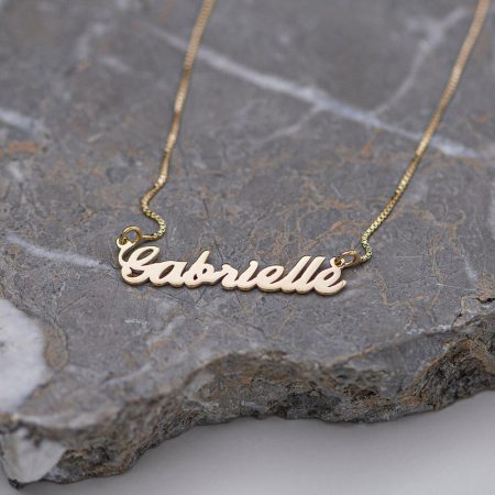 Gabrielle Name Necklace-3 in 18K Gold Plating