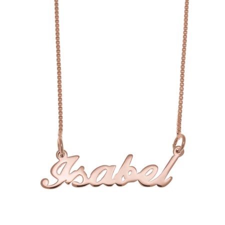 Isabel Name Necklace in 18K Rose Gold Plating