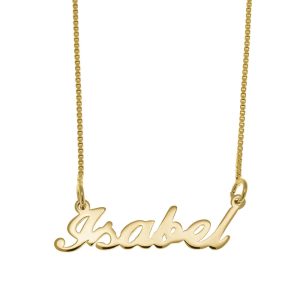 Isabel Name Necklace gold