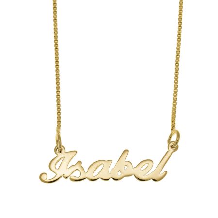Isabel Name Necklace in 18K Gold Plating