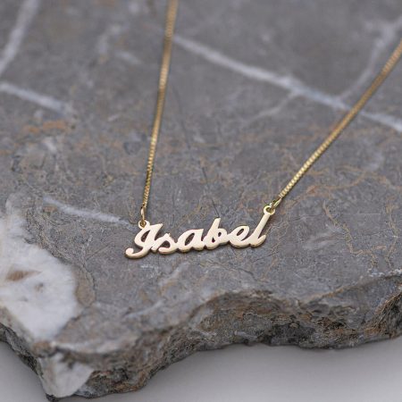Isabel Name Necklace-3 in 18K Gold Plating