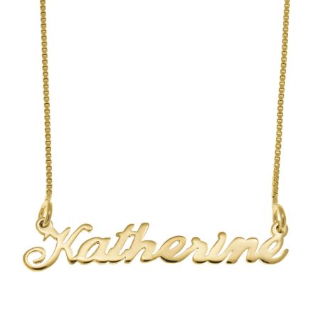 Katherine Name Necklace in 18K Gold Plating