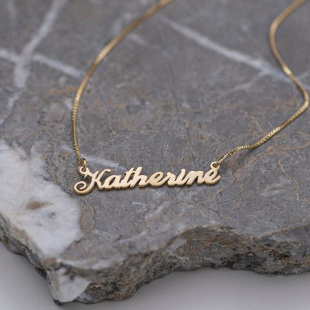 Katherine Name Necklace-3 in 18K Gold Plating