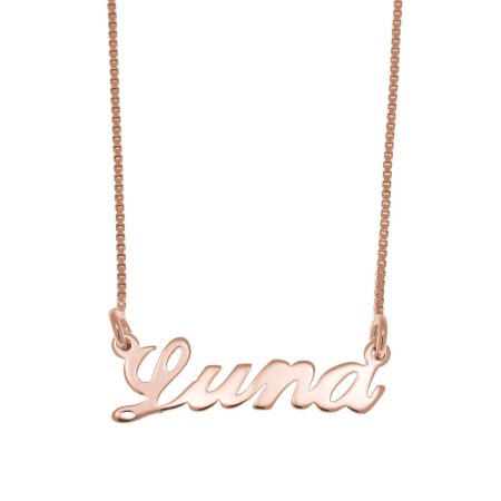Luna Name Necklace in 18K Rose Gold Plating