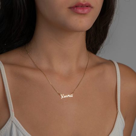 Luna Name Necklace-2 in 18K Gold Plating