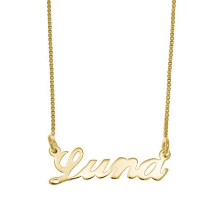 Luna Name Necklace in 18K Gold Plating