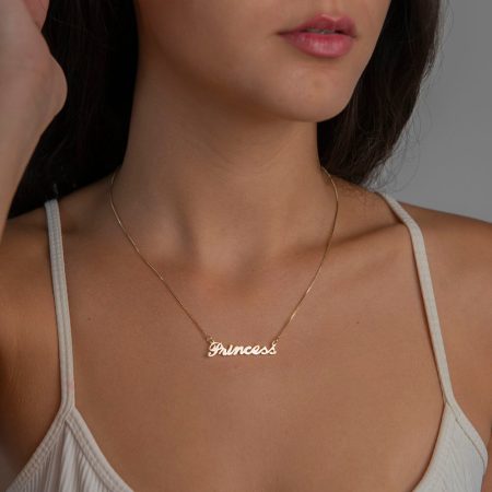 Princess Name Necklace-2 in 18K Gold Plating