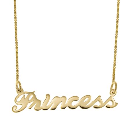 Princess Name Necklace in 18K Gold Plating