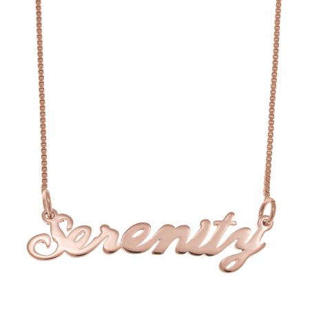 Serenity Name Necklace in 18K Rose Gold Plating
