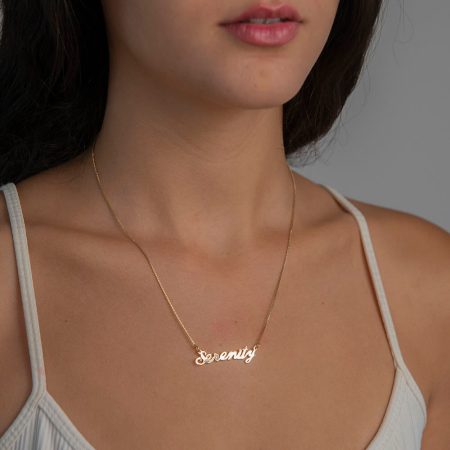 Serenity Name Necklace-2 in 18K Gold Plating