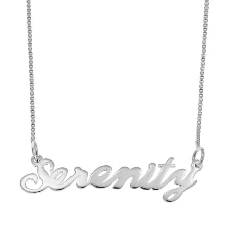 Serenity Name Necklace in 925 Sterling Silver