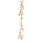 Vertical Tilted Letters Name Necklace