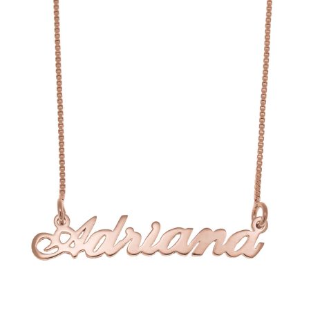 Adriana Name Necklace in 18K Rose Gold Plating