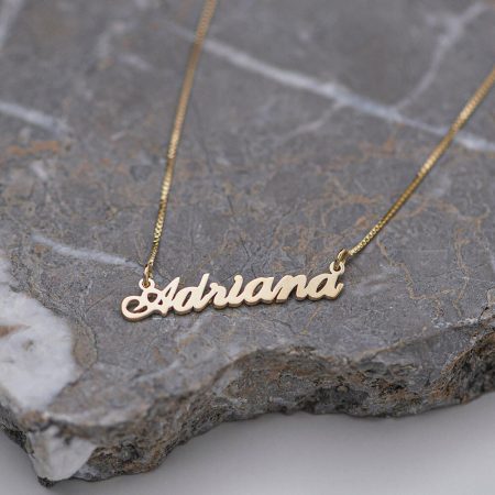 Adriana Name Necklace-3 in 18K Gold Plating