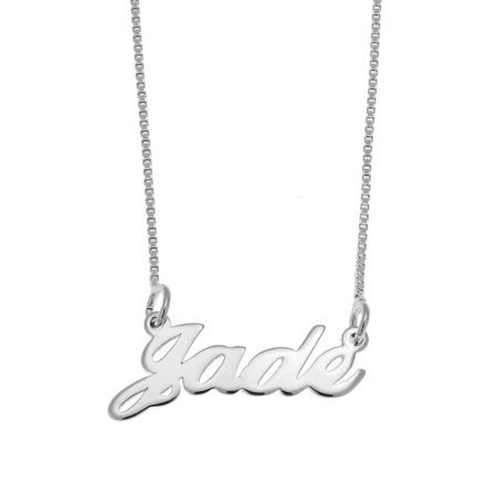Jade Name Necklace in 925 Sterling Silver