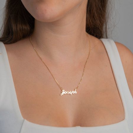 Joseph Name Necklace-2 in 18K Gold Plating