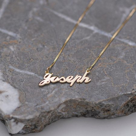 Joseph Name Necklace-3 in 18K Gold Plating