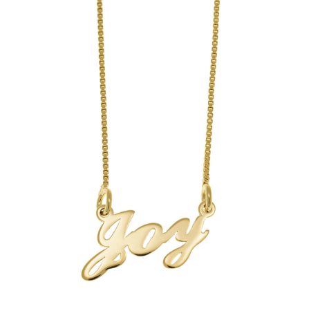 Joy Name Necklace in 18K Gold Plating