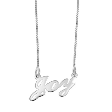 Joy Name Necklace in 925 Sterling Silver