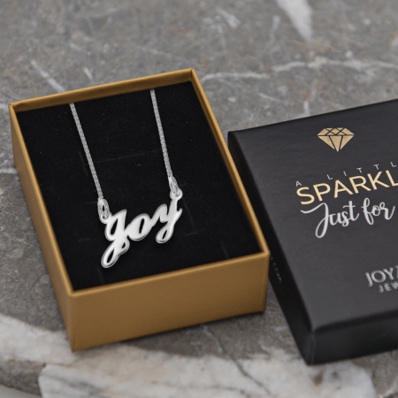 Joy Name Necklace-2 in 925 Sterling Silver