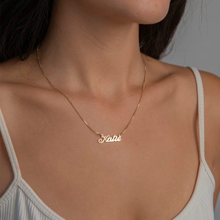 Katie Name Necklace-2 in 18K Gold Plating