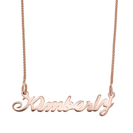 Kimberly Name Necklace in 18K Rose Gold Plating