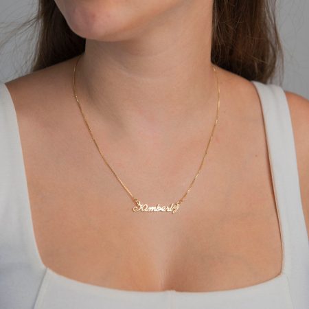 Kimberly Name Necklace-2 in 18K Gold Plating