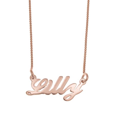 Lilly Name Necklace in 18K Rose Gold Plating