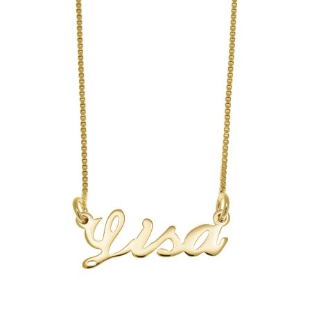 Lisa Name Necklace in 18K Gold Plating