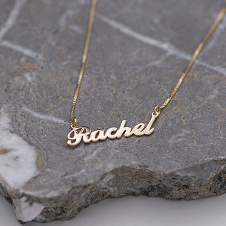 Rachel Name Necklace-3 in 18K Gold Plating