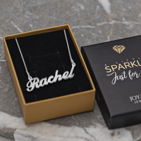 Rachel Name Necklace-2 in 925 Sterling Silver
