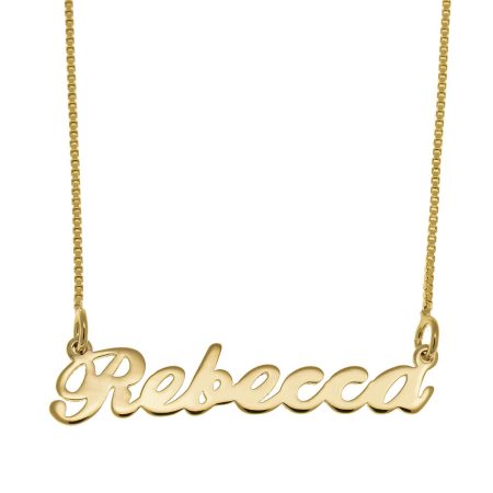 Rebecca Name Necklace in 18K Gold Plating