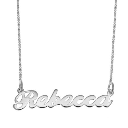 Rebecca Name Necklace in 925 Sterling Silver