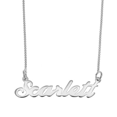 Scarlett Name Necklace in 925 Sterling Silver