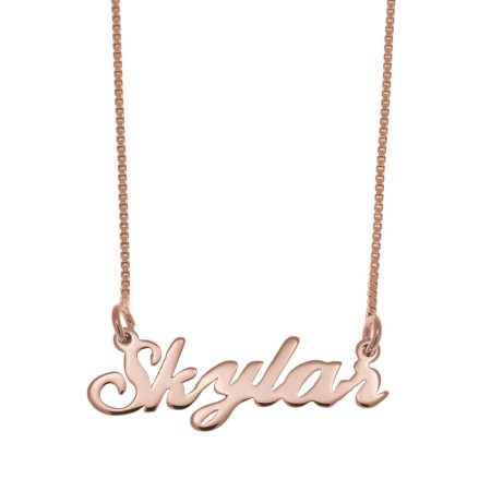 Skylar Name Necklace in 18K Rose Gold Plating