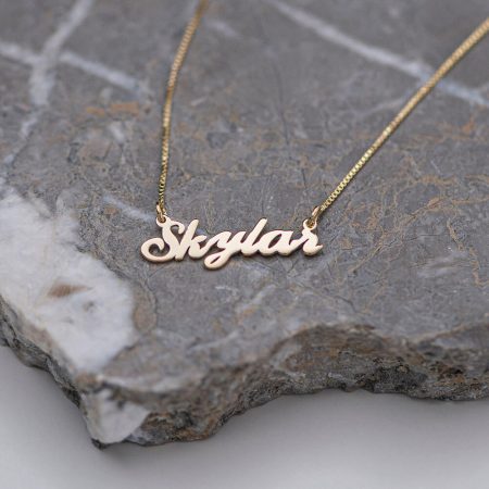 Skylar Name Necklace-3 in 18K Gold Plating